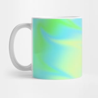 Blue and Green and Yellow Swooshy Design Mug